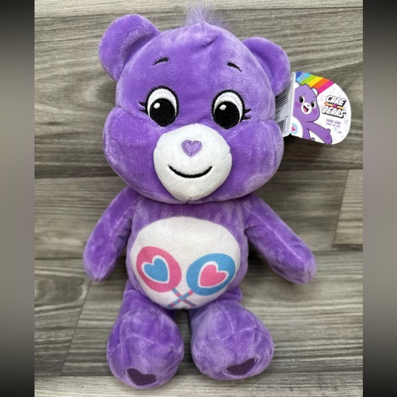 Care Bears Share Bear Plush Stuffed Animal Toy 2020 Purple Lollipops 13” - Picture 1 of 15